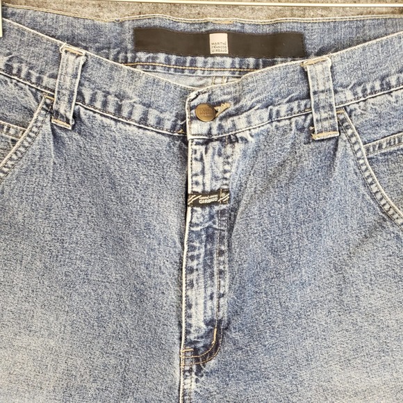 VTG Marithe Francois Girbaud Shorts Mens 36 X 12 Blue Denim Carpenter Skater Y2K - Picture 3 of 14